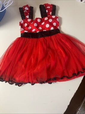 Vogue Red and White Polka Dot Tulle Dance Costume